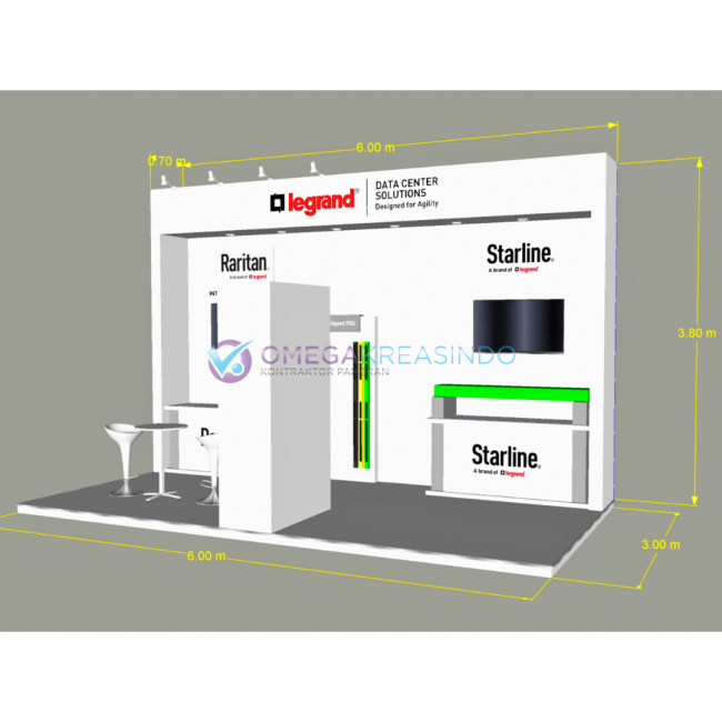 booth legrand Indonesia Cloud & Datacenter Convention 2024 kontraktor pameran jakarta