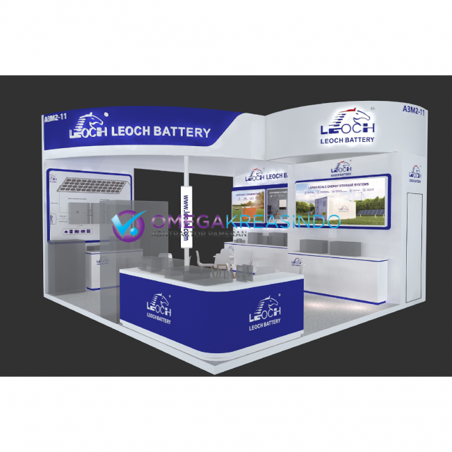 Desain Booth Leoch at Solartech 2024